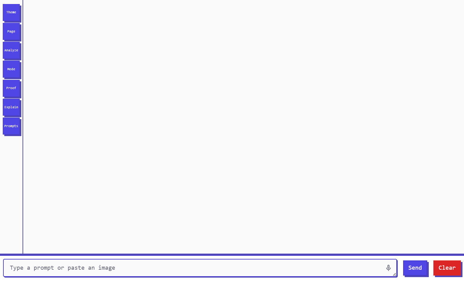 Prompt Paul Chrome extension side panel with quick actions and chat input
